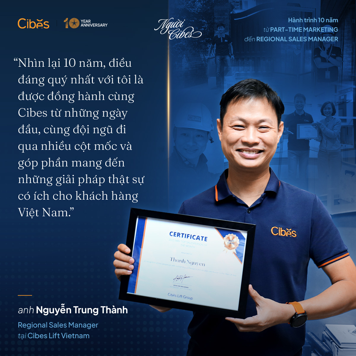 nhân sự công ty thang máy gia đình Cibes